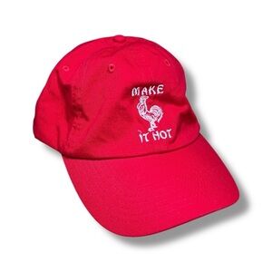 Petals and Peacocks, Zumiez, “Make It Hot” Red Dad Baseball Cap - “Stephano”